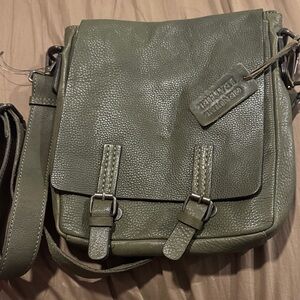 Green Leather Men's Bag